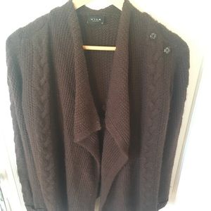 Anthropologie brown villa sweater jacket